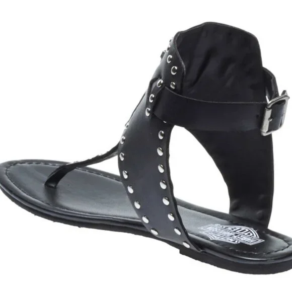 Harley-Davidson® Women's Ames Gladiator Black Sandals D84128 size 5 - Picture 3 of 4